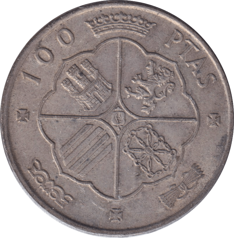 1966 SILVER ONE HUNDRED PESETAS SPAIN (7) - SILVER WORLD COINS - Cambridgeshire Coins
