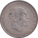1966 SILVER ONE HUNDRED PESETAS SPAIN (7) - SILVER WORLD COINS - Cambridgeshire Coins