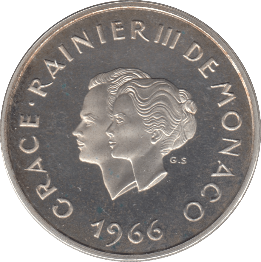 1966 SILVER PROOF 10 FRANCS MONACO - SILVER WORLD COINS - Cambridgeshire Coins