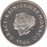 1966 SILVER PROOF 10 FRANCS MONACO - SILVER WORLD COINS - Cambridgeshire Coins