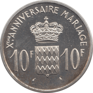 1966 SILVER PROOF 10 FRANCS MONACO - SILVER WORLD COINS - Cambridgeshire Coins