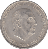 1966 SILVER SPAIN 100 PESTA - WORLD COINS - Cambridgeshire Coins