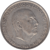 1966 SILVER SPAIN 100 PESTA - WORLD COINS - Cambridgeshire Coins