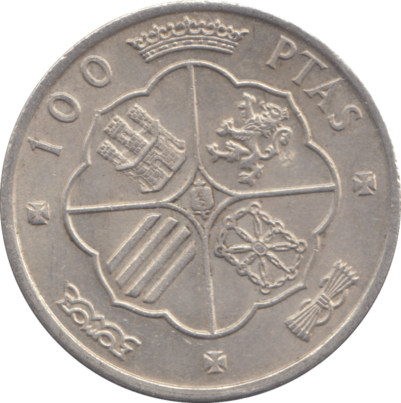 1966 SILVER SPAIN 100 PESTA - WORLD COINS - Cambridgeshire Coins