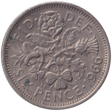 1966 SIXPENCE ( GVF ) - SIXPENCE - Cambridgeshire Coins