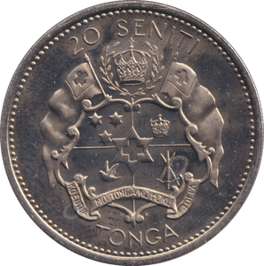 1967 20 SENITI TONGA - WORLD COINS - Cambridgeshire Coins