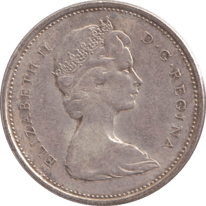 1967 25 CENTS CANADA - SILVER WORLD COINS - Cambridgeshire Coins
