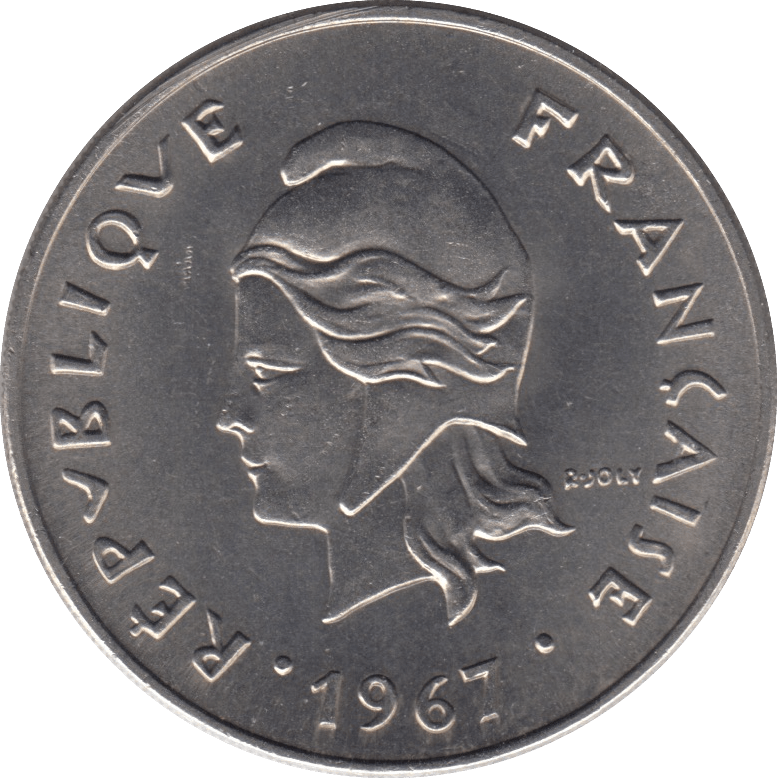 1967 50 FRANCS FRENCH POLYNESIA - WORLD COINS - Cambridgeshire Coins