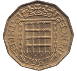 1967 BRASS THREEPENCE ( BU ) - THREEPENCE - Cambridgeshire Coins