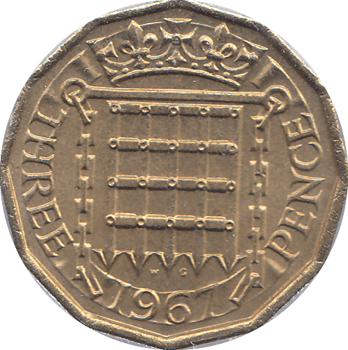 1967 BRASS THREEPENCE ( UNC ) - THREEPENCE - Cambridgeshire Coins