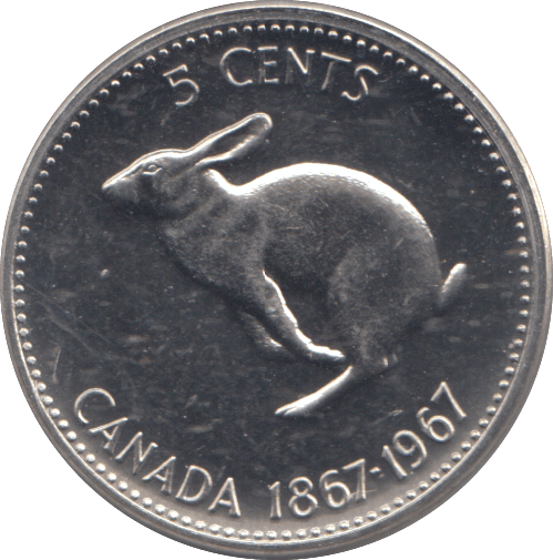 1967 CANADA 5 CENTS - WORLD COINS - Cambridgeshire Coins