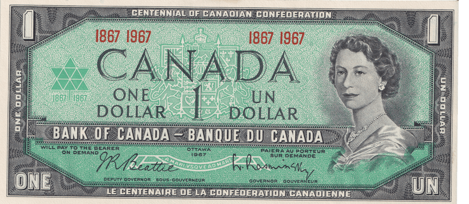 1967 CANADA ONE DOLLAR BANKNOTE REF-1741 - WORLD BANKNOTES - Cambridgeshire Coins