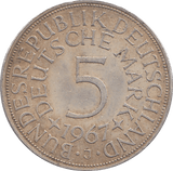 1967 GERMANY SILVER 5 MARKS - SILVER WORLD COINS - Cambridgeshire Coins