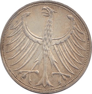 1967 GERMANY SILVER 5 MARKS - SILVER WORLD COINS - Cambridgeshire Coins