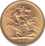 1967 GOLD SOVEREIGN ( AUNC ) - Sovereign - Cambridgeshire Coins