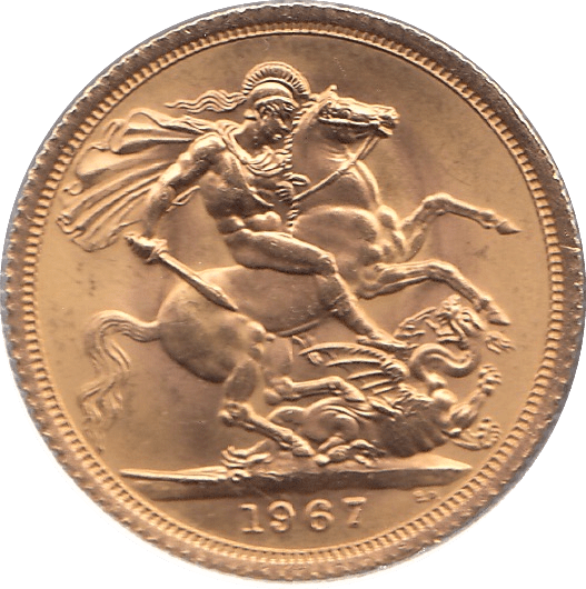 1967 GOLD SOVEREIGN ( AUNC ) - SOVEREIGN - Cambridgeshire Coins