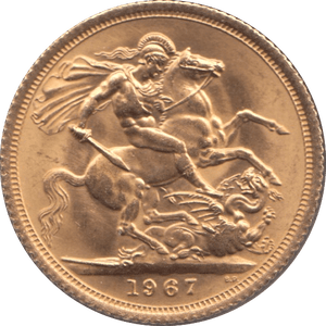 1967 GOLD SOVEREIGN ( UNC ) - SOVEREIGN - Cambridgeshire Coins