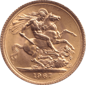 1967 GOLD SOVEREIGN ( UNC ) - SOVEREIGN - Cambridgeshire Coins
