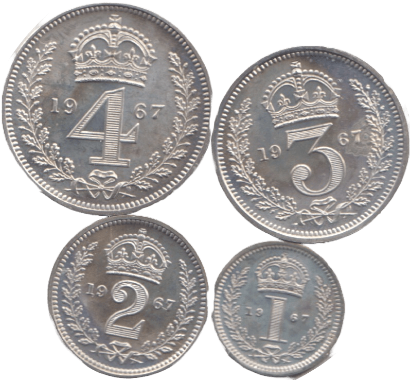 1967 MAUNDY SET ELIZABETH II - Maundy Set - Cambridgeshire Coins