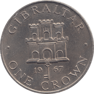 1967 ONE CROWN GIBRALTAR ( BU ) - WORLD COINS - Cambridgeshire Coins