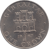 1967 ONE CROWN GIBRALTAR ( BU ) - WORLD COINS - Cambridgeshire Coins