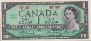 1967 ONE DOLLAR CANADA BANKNOTE REF-1774 - WORLD BANKNOTES - Cambridgeshire Coins