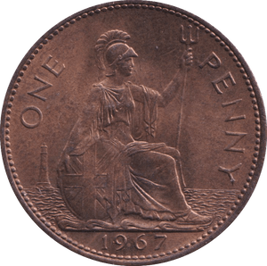 1967 PENNY ELIZABETH II ( UNC ) - PENNY - Cambridgeshire Coins
