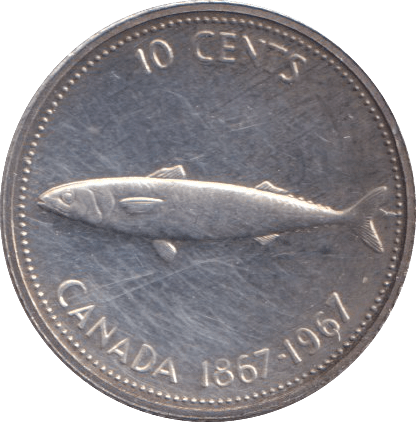 1967 SILVER 10 CENT CANADA - SILVER WORLD COINS - Cambridgeshire Coins