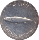 1967 SILVER 10 CENT CANADA - SILVER WORLD COINS - Cambridgeshire Coins