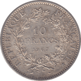 1967 SILVER 10 FRANCS FRANCE - SILVER WORLD COINS - Cambridgeshire Coins