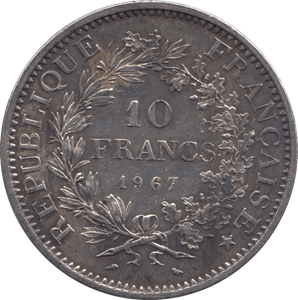 1967 SILVER 10 FRANCS FRANCE - SILVER WORLD COINS - Cambridgeshire Coins