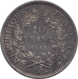 1967 SILVER 10 FRANCS FRANCE - SILVER WORLD COINS - Cambridgeshire Coins
