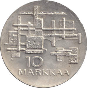 1967 SILVER 10 MARKKAA FINLAND - SILVER WORLD COINS - Cambridgeshire Coins