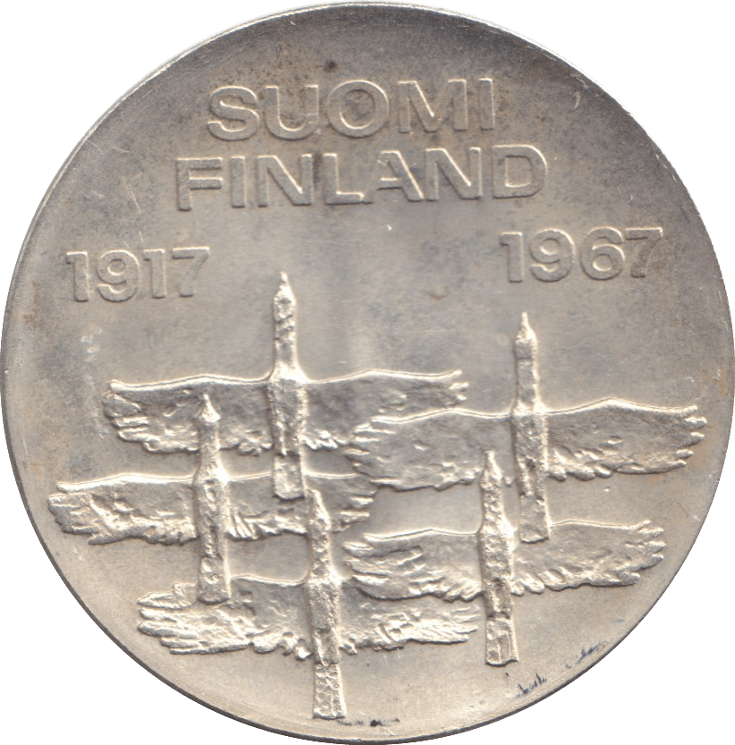 1967 SILVER 10 MARKKAA FINLAND - SILVER WORLD COINS - Cambridgeshire Coins