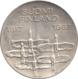 1967 SILVER 10 MARKKAA FINLAND - SILVER WORLD COINS - Cambridgeshire Coins