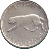 1967 SILVER 25 CENTS CANADA - SILVER WORLD COINS - Cambridgeshire Coins