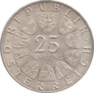 1967 SILVER 25 SHILLINGS AUSTRIA - WORLD COINS - Cambridgeshire Coins
