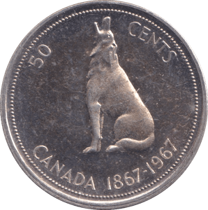 1967 SILVER 50 CENT CANADA - SILVER WORLD COINS - Cambridgeshire Coins