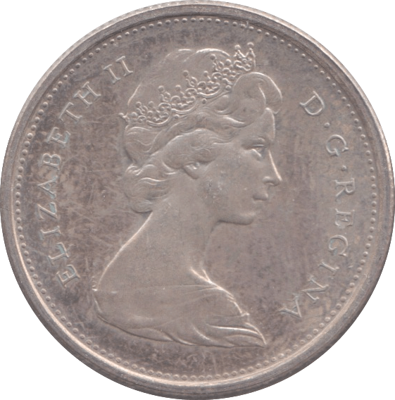 1967 SILVER CANADA 25 CENTS - SILVER WORLD COINS - Cambridgeshire Coins