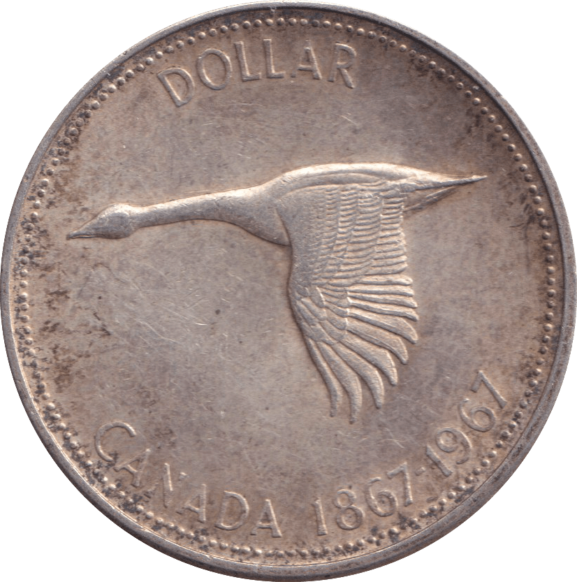1967 SILVER DOLLAR CANADA - SILVER WORLD COINS - Cambridgeshire Coins