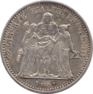 1967 SILVER FIVE FRANCS FRANCE - SILVER WORLD COINS - Cambridgeshire Coins