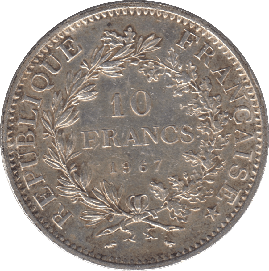 1967 SILVER FIVE FRANCS FRANCE - SILVER WORLD COINS - Cambridgeshire Coins