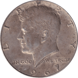 1967 SILVER HALF DOLLAR USA - SILVER WORLD COINS - Cambridgeshire Coins