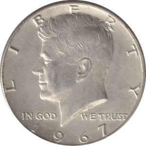 1967 SILVER HALF DOLLAR USA - SILVER WORLD COINS - Cambridgeshire Coins