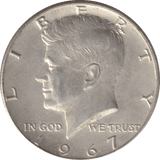 1967 SILVER HALF DOLLAR USA - SILVER WORLD COINS - Cambridgeshire Coins