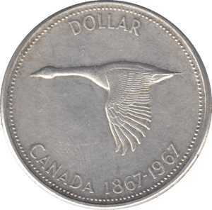 1967 SILVER ONE DOLLAR CANADA - SILVER WORLD COINS - Cambridgeshire Coins