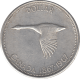 1967 SILVER ONE DOLLAR CANADA - SILVER WORLD COINS - Cambridgeshire Coins