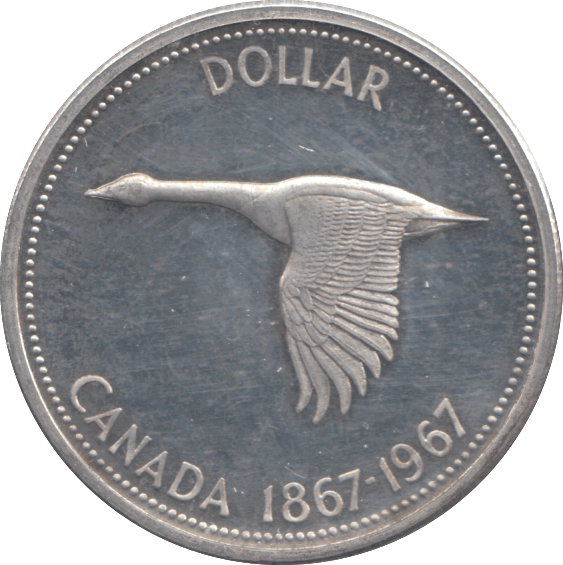 1967 SILVER ONE DOLLAR CANADA - SILVER WORLD COINS - Cambridgeshire Coins