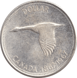 1967 SILVER ONE DOLLAR CANADA - SILVER WORLD COINS - Cambridgeshire Coins