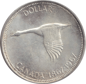 1967 SILVER ONE DOLLAR CANADA - SILVER WORLD COINS - Cambridgeshire Coins